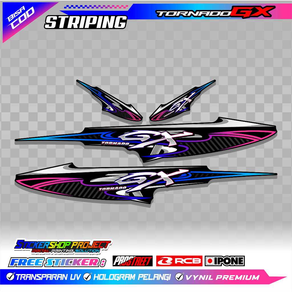 STRIPING VARIASI SUZUKI TORNADO GX/ STICKER LIST VARIASI MOTOR TORNADO GX