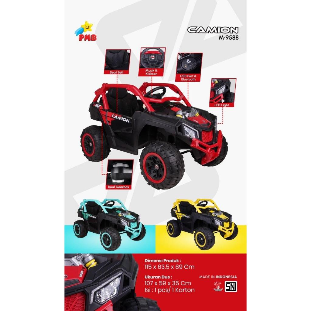 Mobil Mobilan Anak Bisa Dinaiki | Mobil Aki Anak | Mobil Aki Besar Jumbo - Camion M9588 Toys