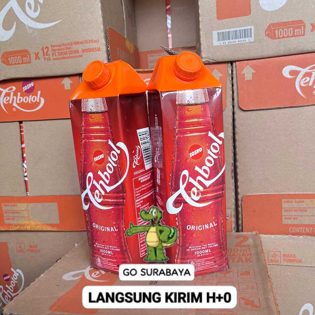 teh botol sosro 1 liter 1 dus isi 12 botol