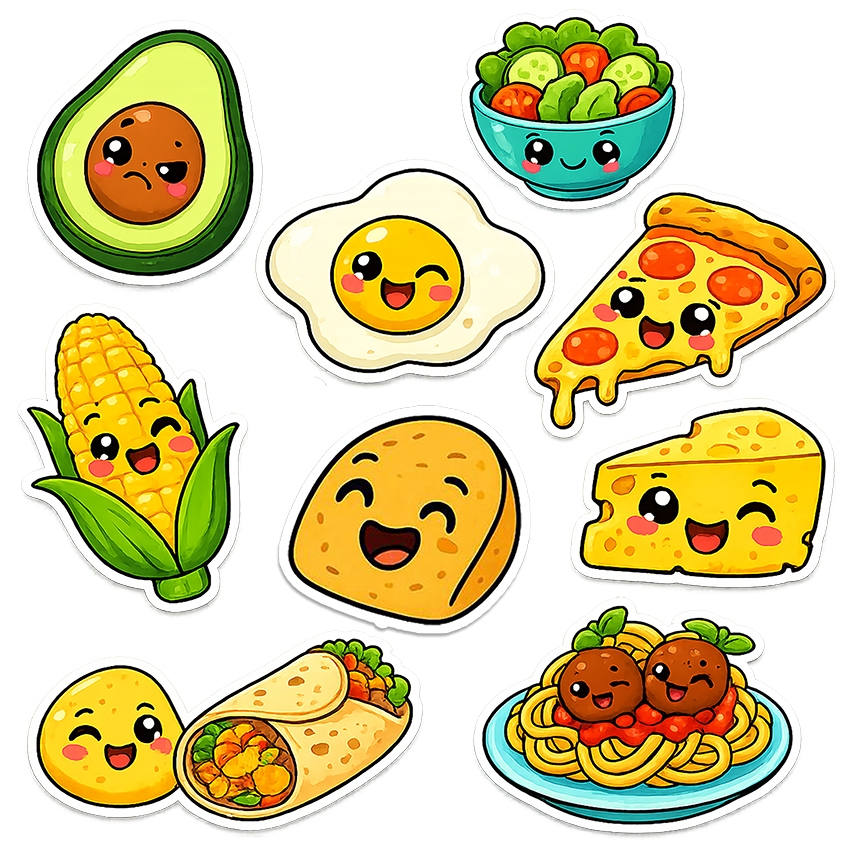 Sticker Digital Individual Food Cute - Digital Sticker - Cute Sticker - Sticker 002