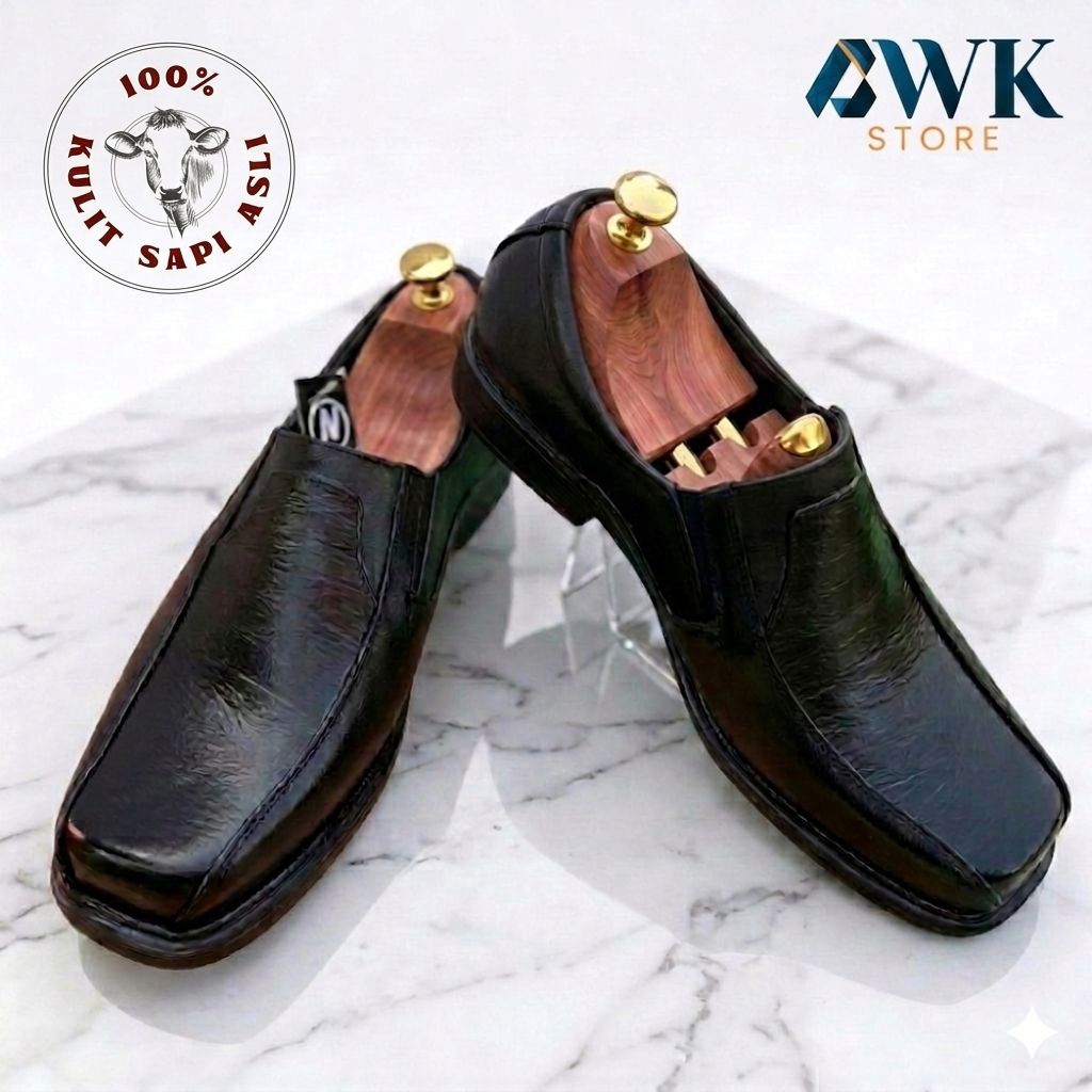 Sepatu pantofel pria kulit sapi asli NEVILLE. Sepatu kantor Sepatu kerja Sepatu formal dan non forma