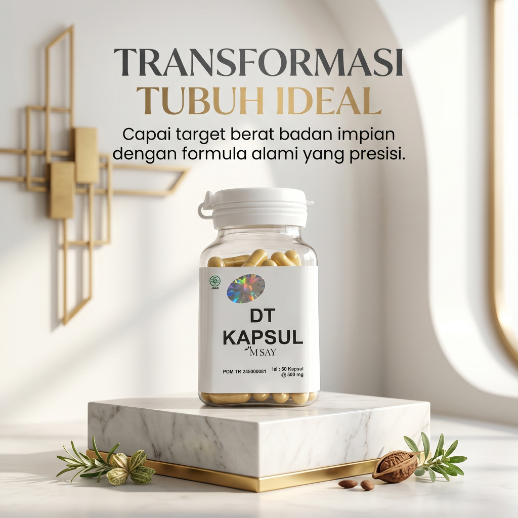 DT Kapsul Diet Detox Herbal Pembakar Penghancur Lemak Pelancar Metabolisme Isi 60 Kapsul BPOM ORI