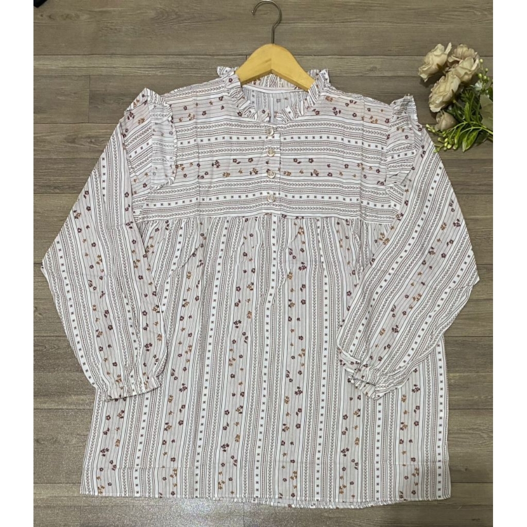 Blouse Rayon - Motif bunga kecil