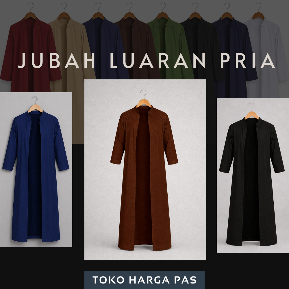 GROSIR GAMIS LUARAN PRIA - Jubah Luaran pria harga konveksi - jubah belah dua pria