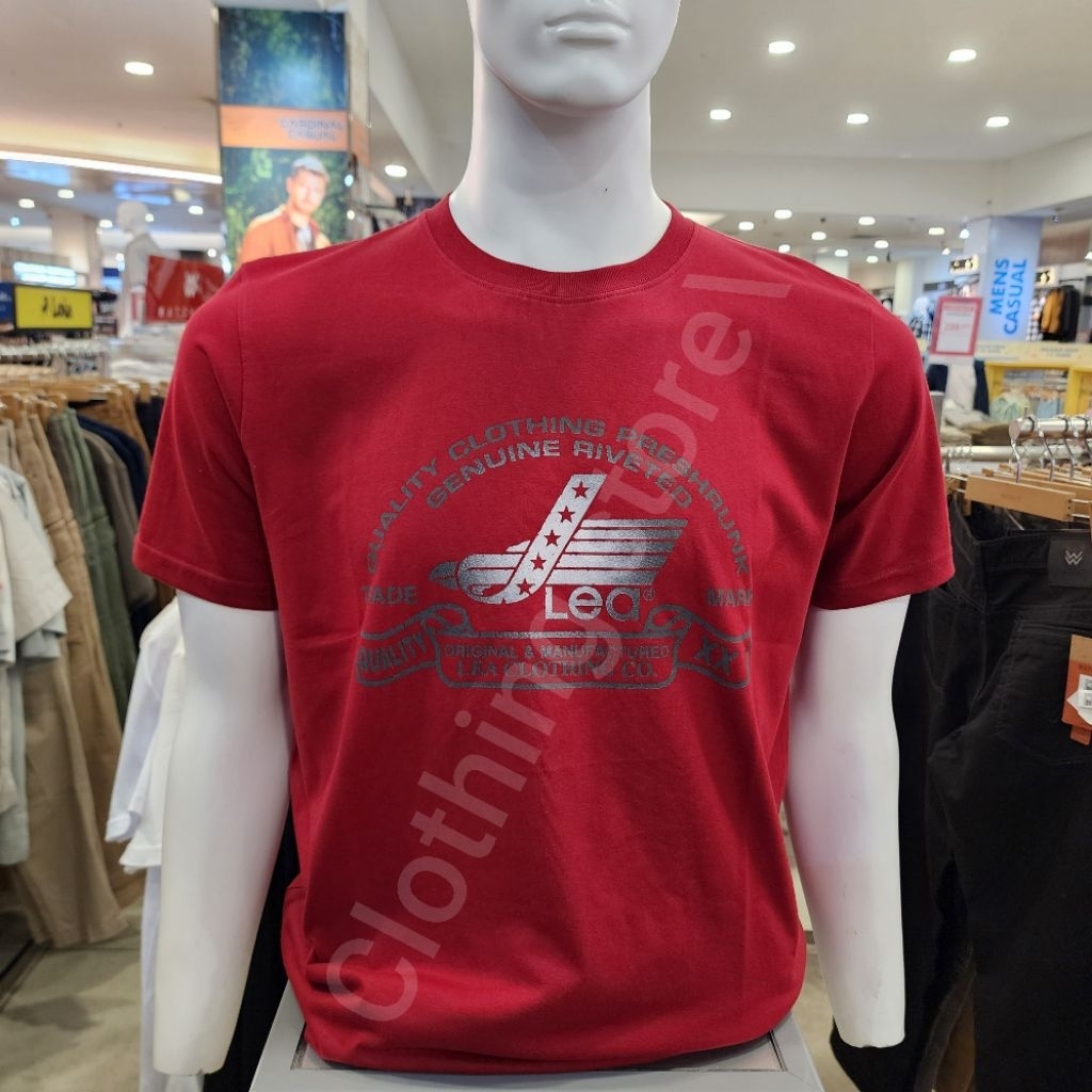 LEA ORIGINAL kaos pria lengan pendek merah 231.02.HD.22