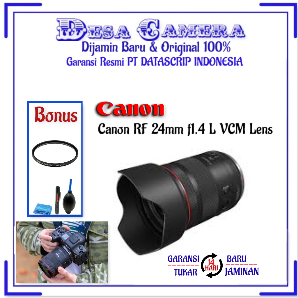 Canon RF 24mm f1.4 L VCM Lens Canon RF 24 mm f/1.4 L VCM RF24mm f/1.4L Garansi Resmi
