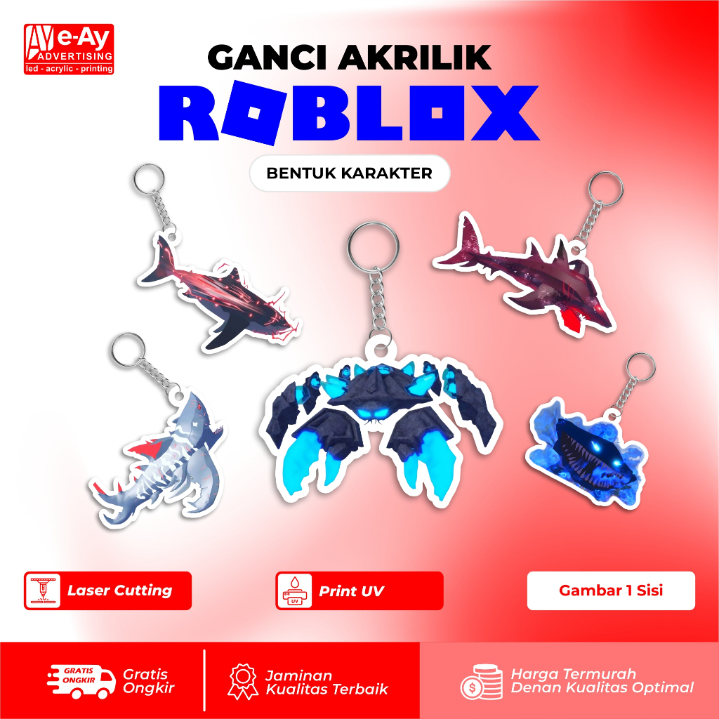 Ganci/Gantungan Kunci Akrilik Roblok FISH IT "FISH"
