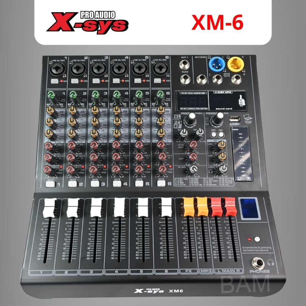 Mixer XSYS XM6 Professional Audio 6 Channel 256 DSP