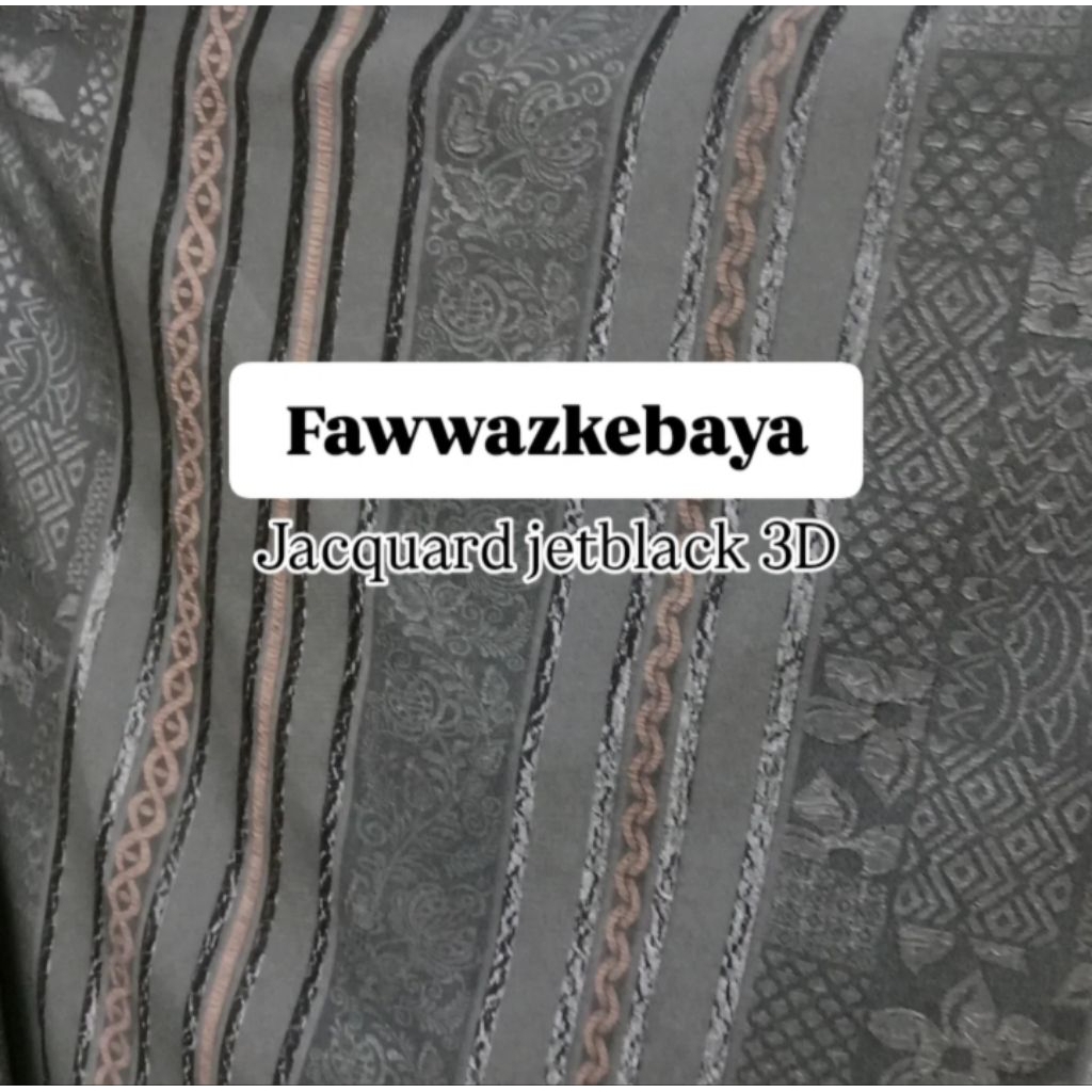 Kain Abaya Jacquard  Fukuro JetBlack 3D