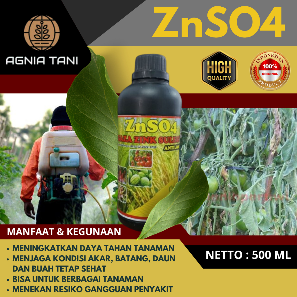 Pupuk Mikro ZNSO4 GAZA Cair - Nutrisi Tanaman Anti Pucuk Keriting