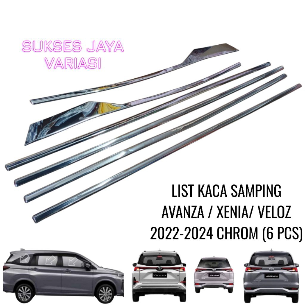 LIST KACA SAMPING MOBIL AVANZA XENIA VELOZ 2022up CHROME