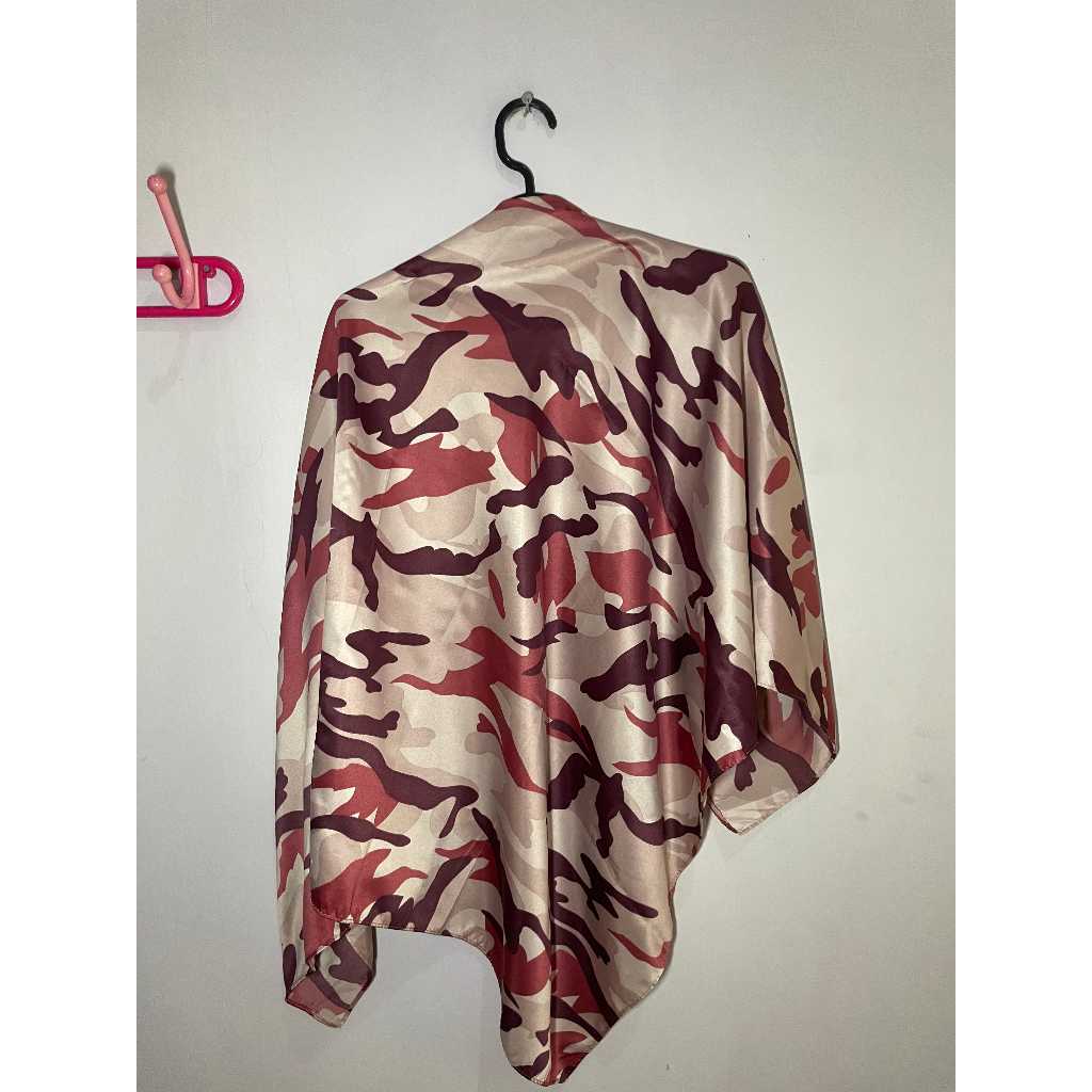 Jilbab Motif Segi empat preloved | PL Hijab Segi empat preloved | Motif Loreng Pink | Jilbab hijab s