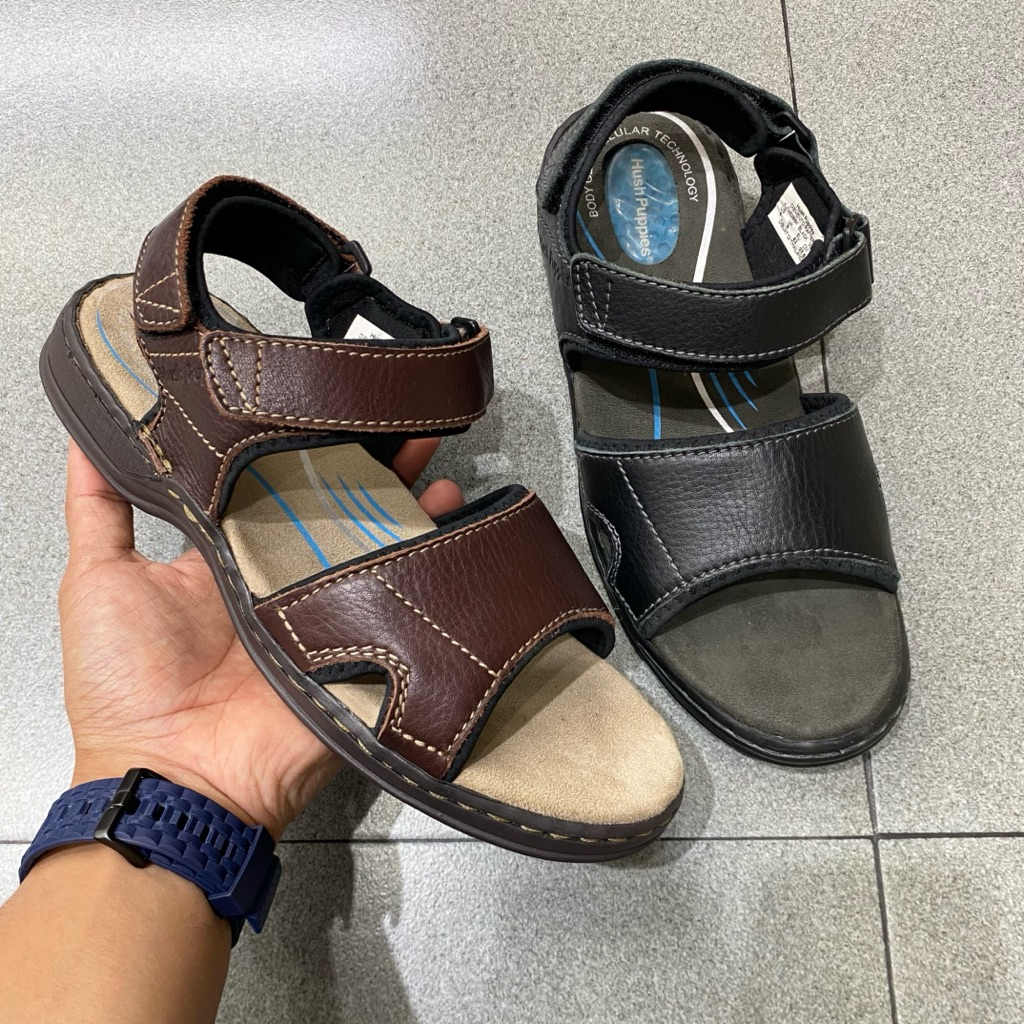 Hush Puppies Demento rafter sandal pria sandal kulit Hush Puppies original