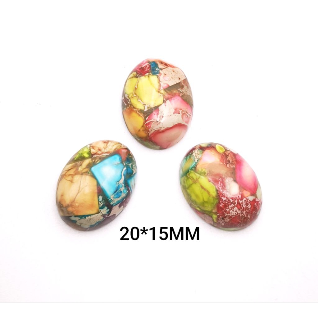 Permata Obsidian Akik Fruit Jasper 20x15mm