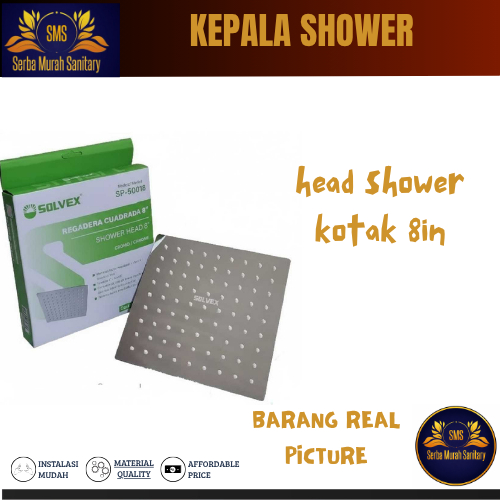 SHOWER MANDI SHOWER RAIN SHOWER HUJAN RAIN SHOWER IMPORT - 8 inchi