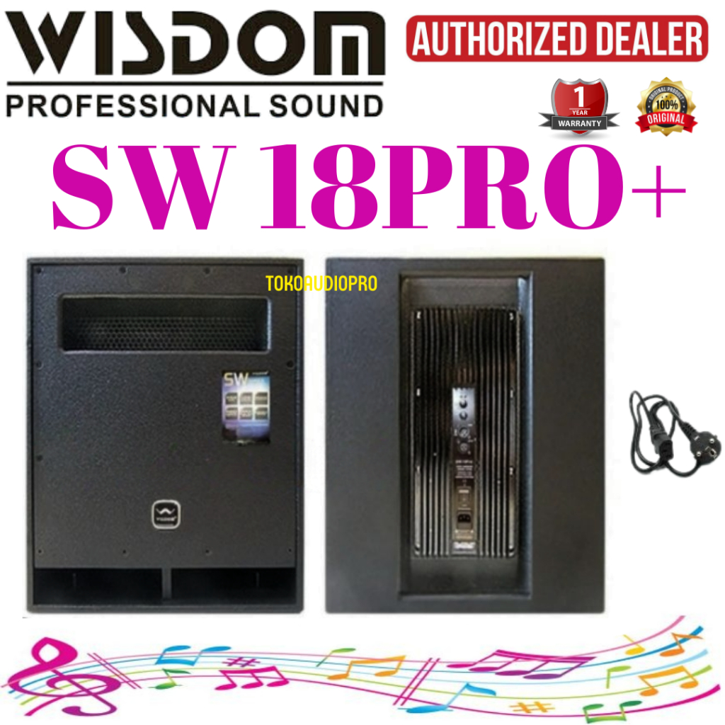Subwoofer Wisdom SW-18Pro+ 18-Inch Subwoofer Aktif Wisdom SW18Pro+