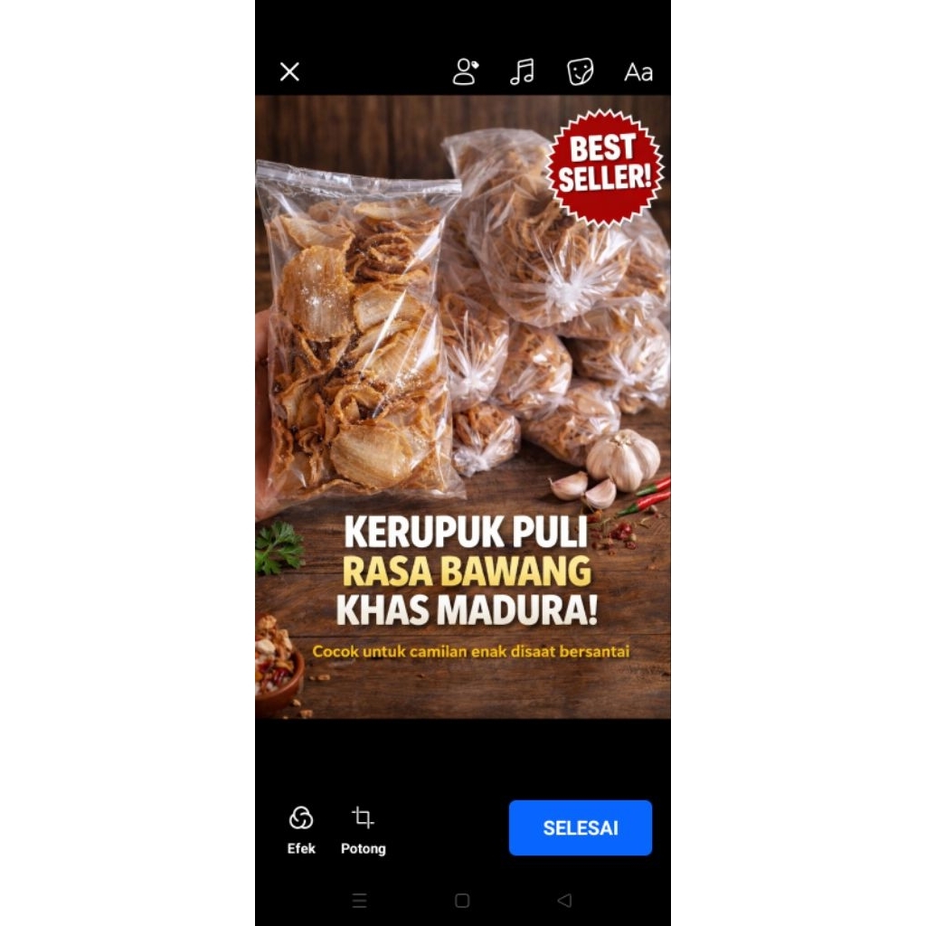 krupuk mentah 1kg /kerupuk rambak.kerupuk puli khas madura.kerupuk mentah