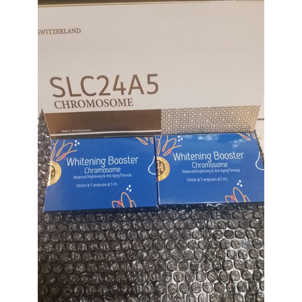 paket  1 box SlC Gold 10ml+2 box ckhromosom  whitening boster