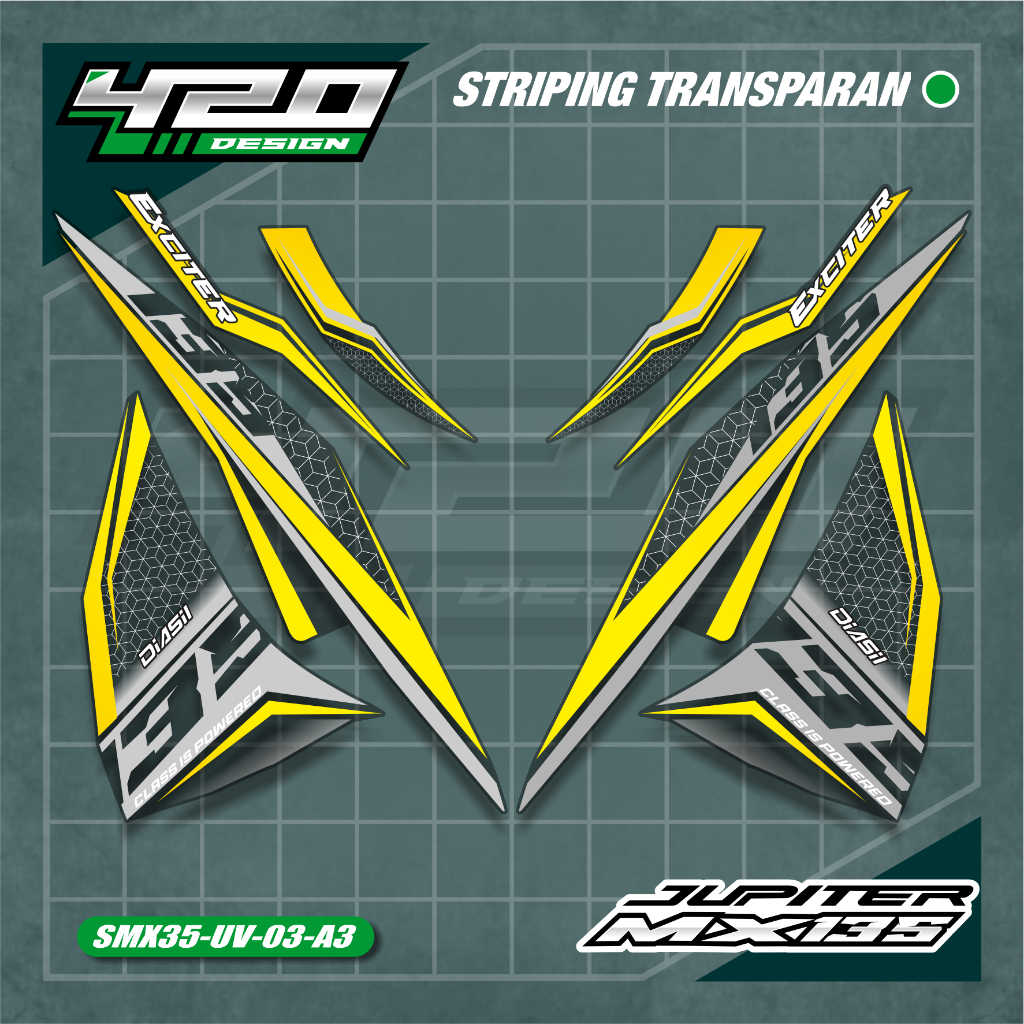 BISA COD STRIPING TRANSPARAN UV MOTOR JUPITER MX NEW 135 - AKSESORIS MOTOR JUPITER MX NEW 135 - SMX3