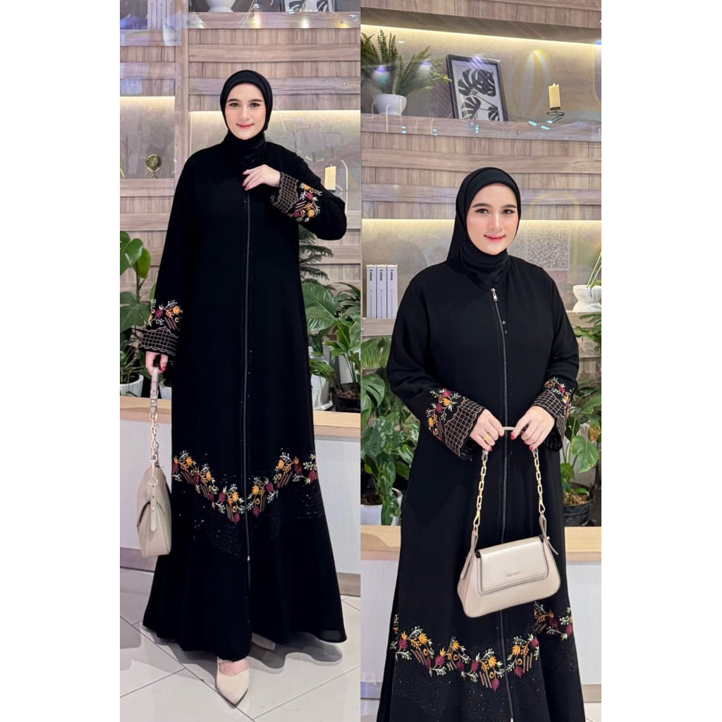 READY ABAYA JETBLACK SAUDI PREMIUM