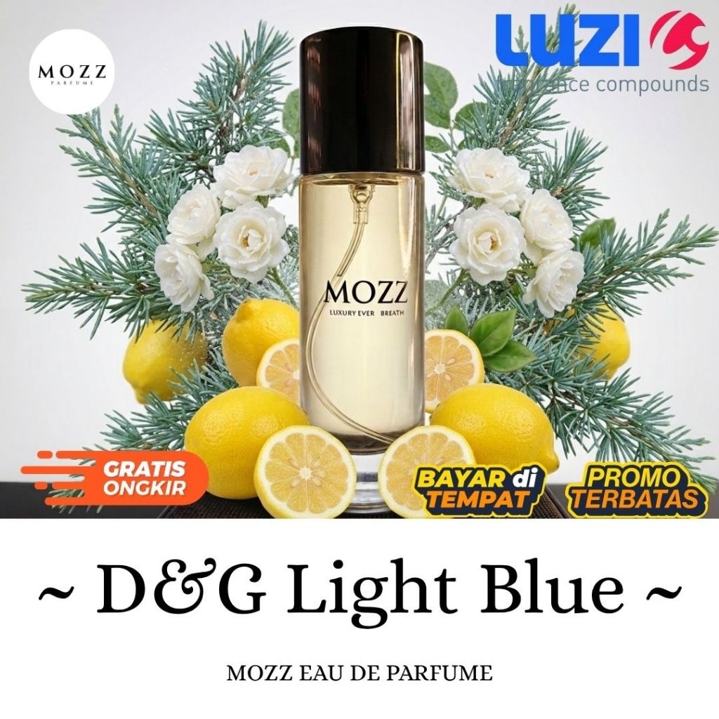 Parfum D&G Light Blue Luzi Premium Tahan Lama | Aroma Fresh Citrus Segar Unisex Harian