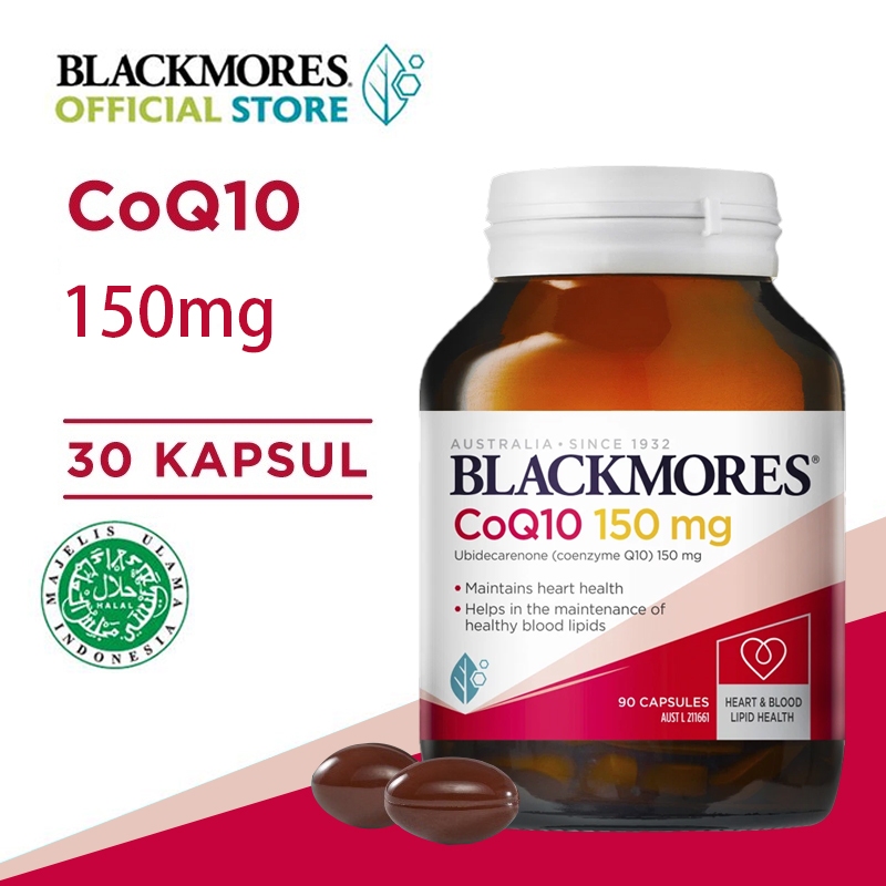 Blackm0res Coenzyme CoQ10 150mg 30 Capsules Kapsul / 300mg Coenzyme Q10