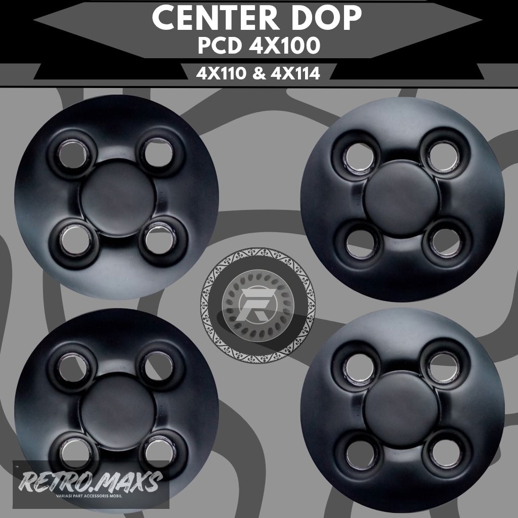 Center DOP velg kaleng mobil 1 SET 4 PCS, (PCD 4x100,4x110,4x114)