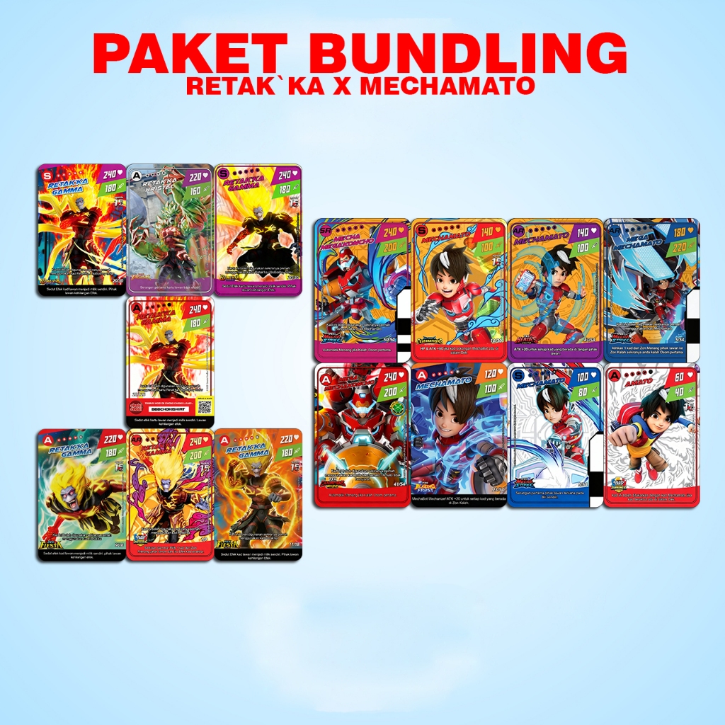Paket Bundling Kartu Retakka X Mechamato Monsta Galaxy Card