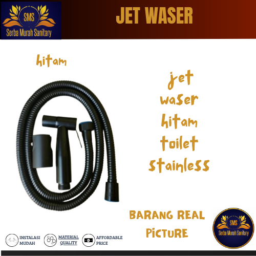 Jet shower / Toilet shower / jet waser hitam stainless