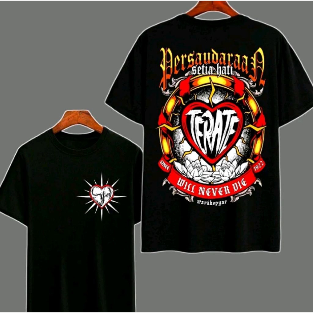 Kaos Persaudaraan Setia Hati Terate Corak Merah T-shirt Unisex Pria Wanita