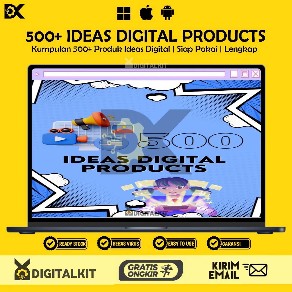 [T0855] 500+ Ide Produk Digital untuk Jualan Online | Inspirasi Bisnis Digital Pemula