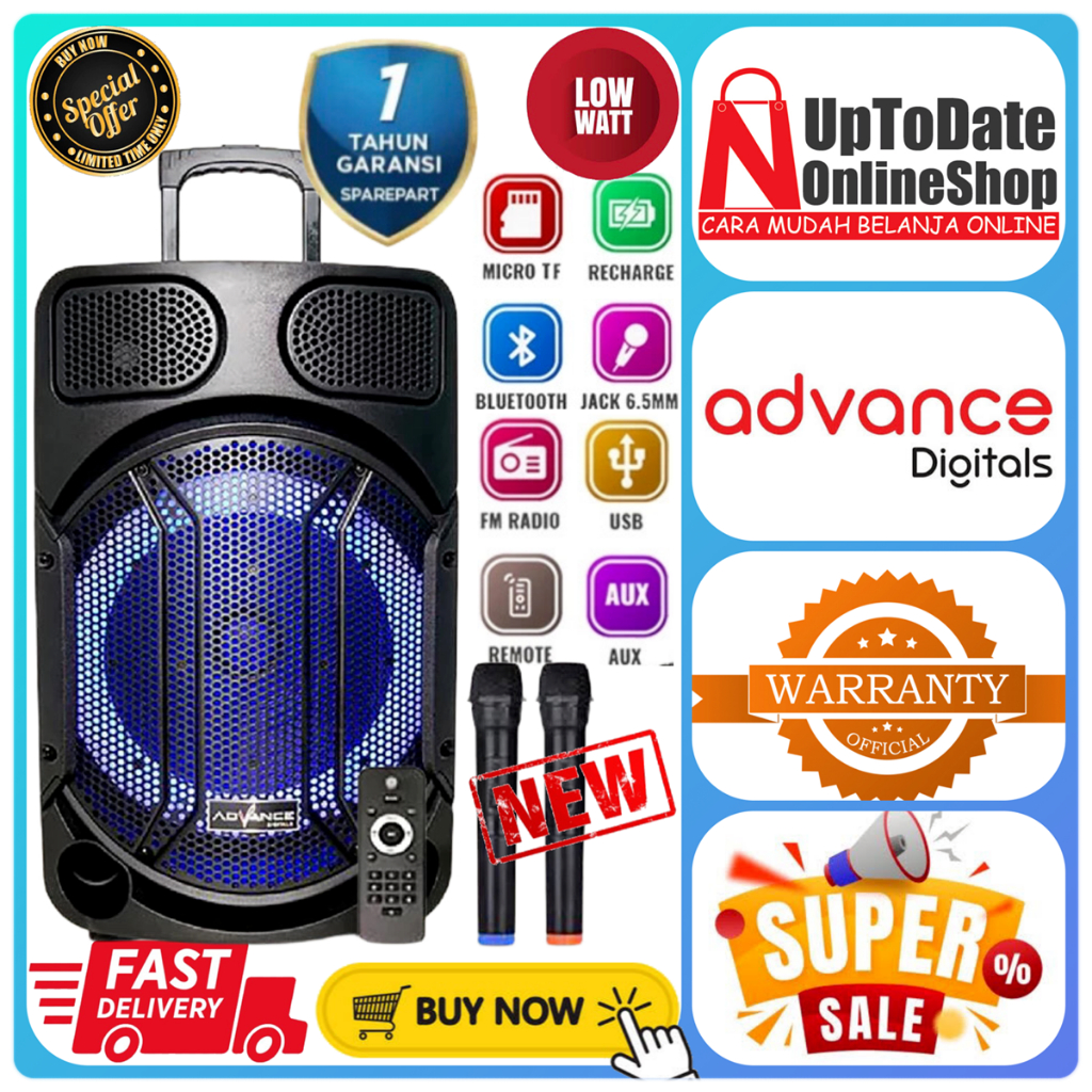 ADVANCE SPEAKER AKTIF K1503 K1503 K-1503 BLUETOOTH WIRELESS 15INCH SPEAKER MULTIMEDIA ADVANCE SUARA 
