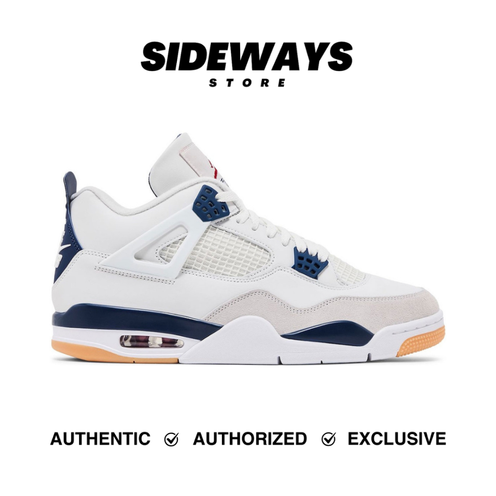 Nike SB x Air Jordan 4 Summit White Navy - 100% Original Guarantee