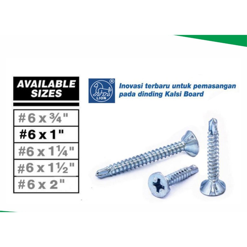 x1duz #6x1'' Sekrup GRC SDS
