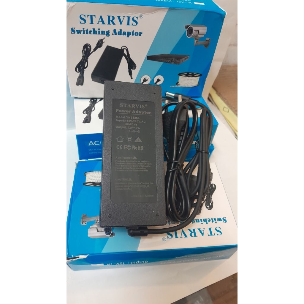 POWER ADAPTOR STARVIS 12V 7A MURNI ADAPTOR SUPLY 12V 7A