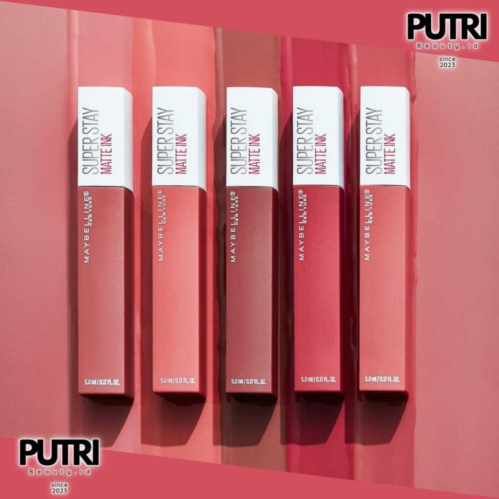Lipstik Maybelline Superstay Matte Ink - 16 Jam Tahan Lama, Warna Matte Intens, Transferproof