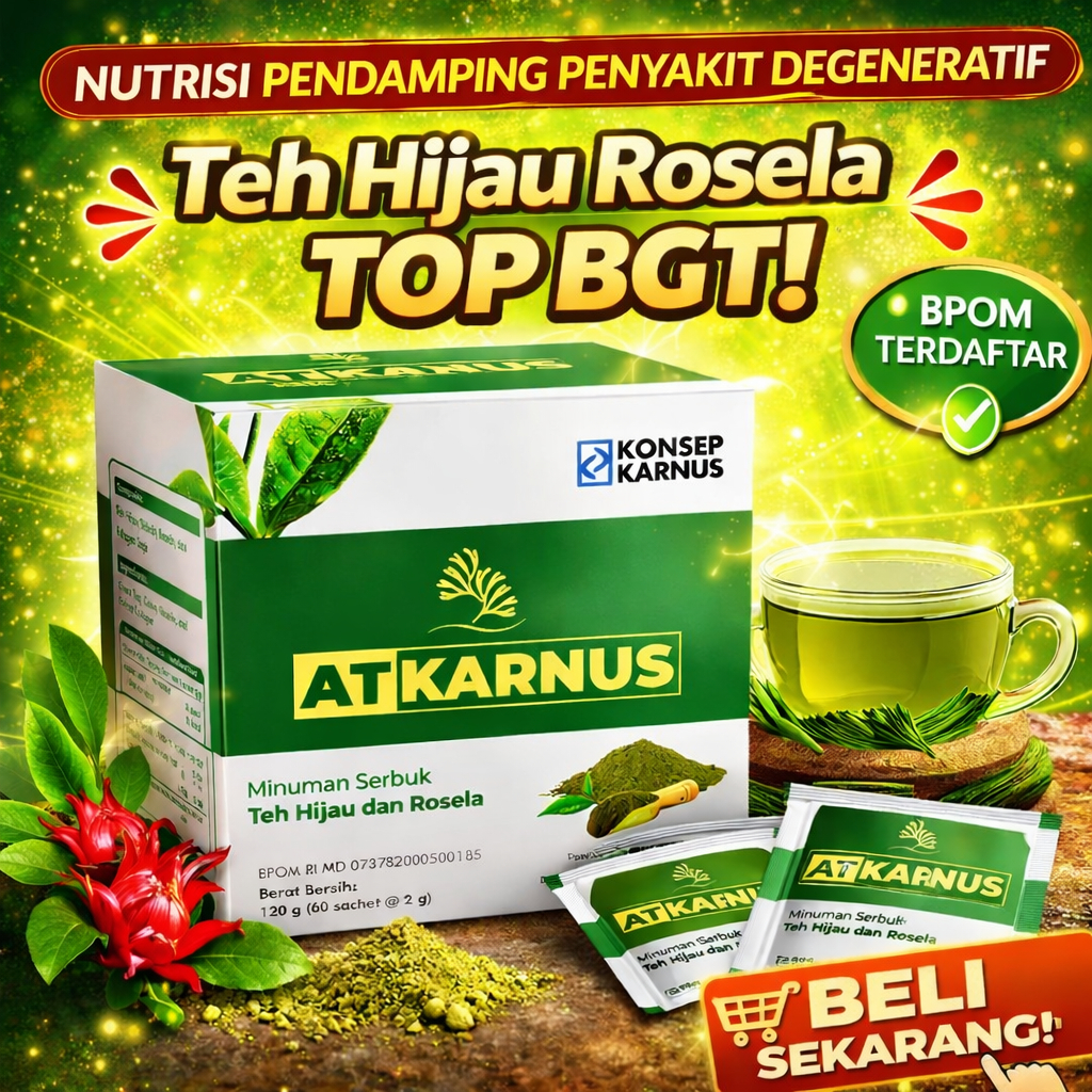AT Karnus isi 60 Sacet Teh Hijau ECGC Konsep Karnus Anti Oksidan / Alga Tea Asli Original