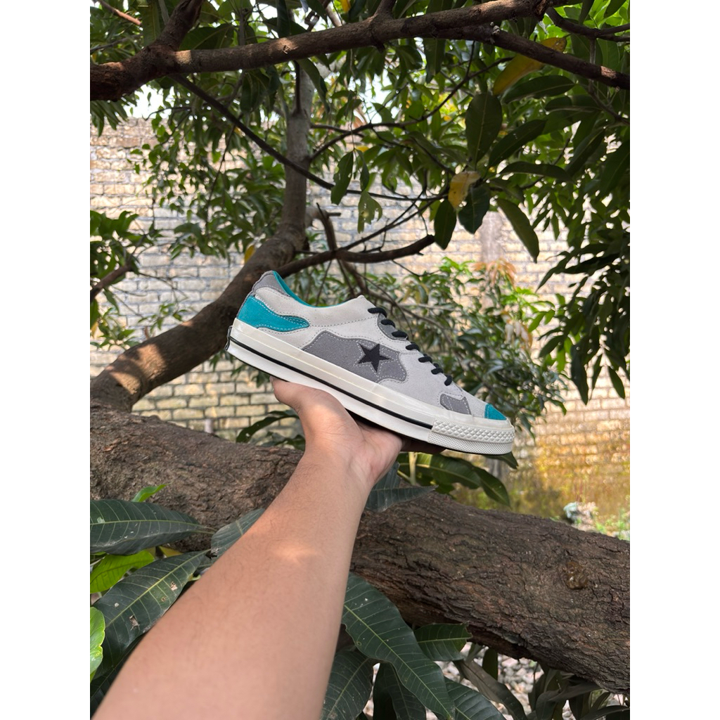 converse one star camo blue