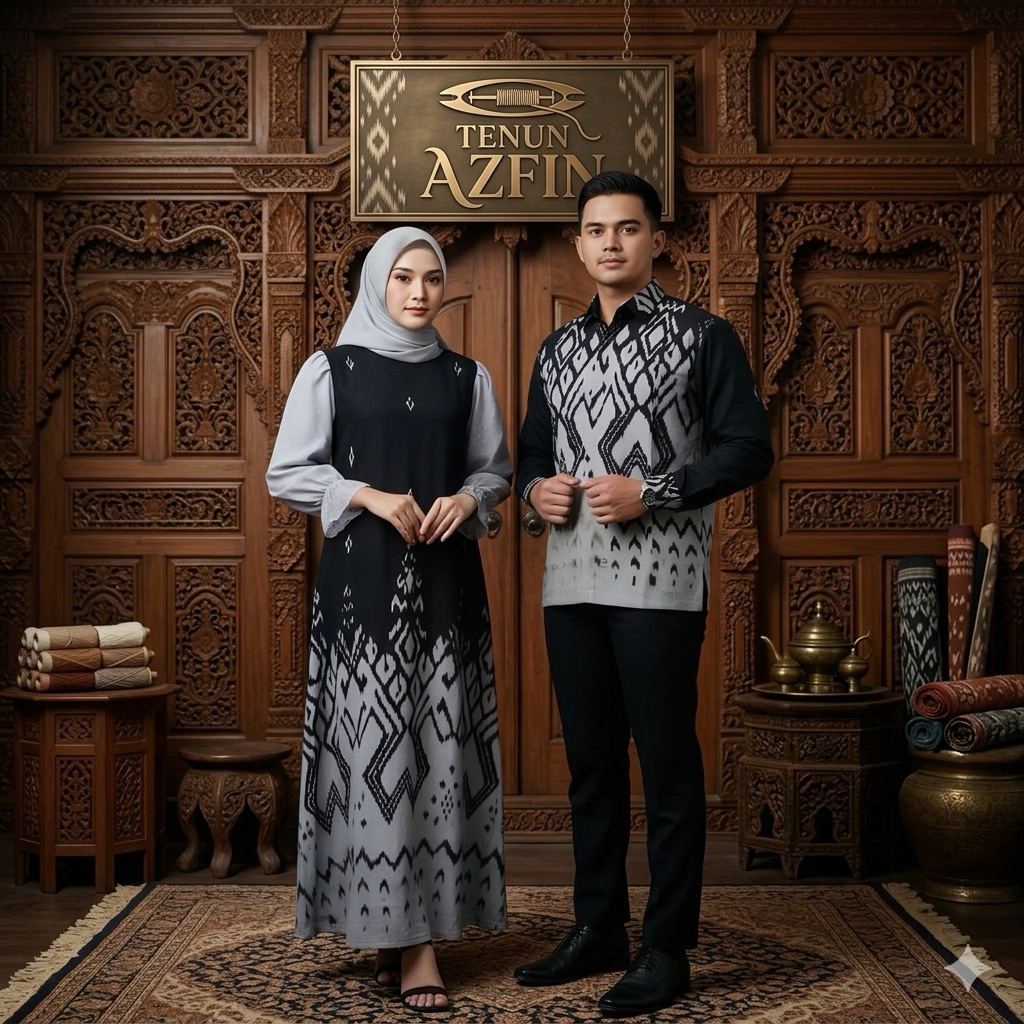 BAJU COUPLE TENUN RAHAYU PASANGAN KONDANGAN BUSUI PESTA MEWAH