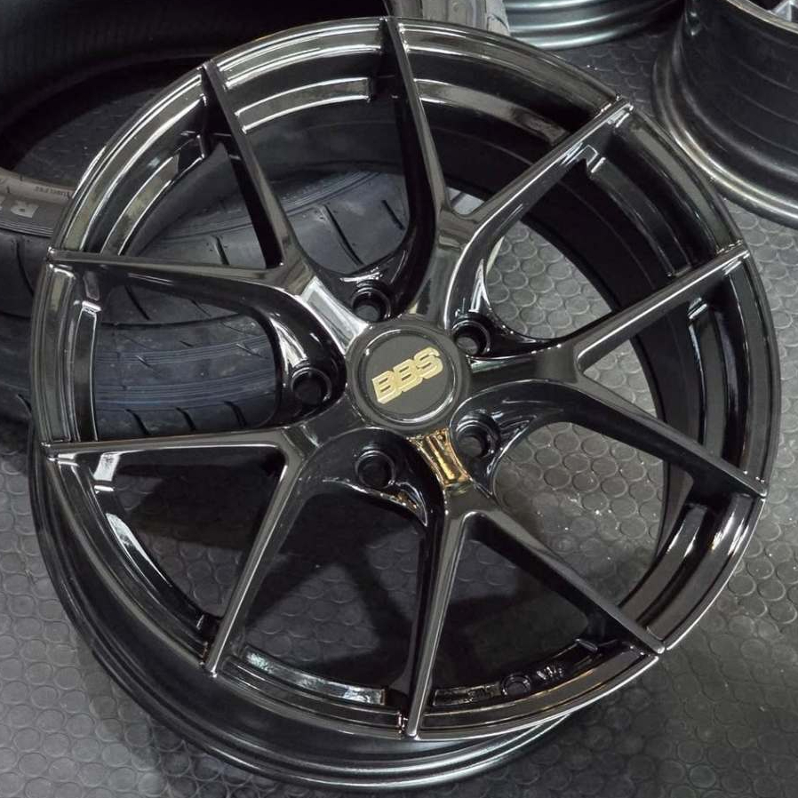 Pelek Alloy Mobil Streat Racing BBS F1 Ring 17 Lebar 8 ET 40 PCD 5x114 Black Glossy Velg INi bisa di