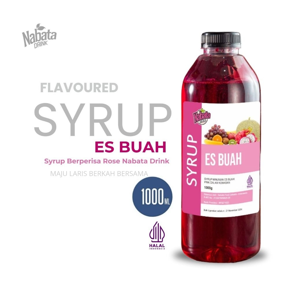Syrup Es Buah 1000ml | Sirup Es Buah bisa untuk campuran minuman Es Campur Es teler 1liter