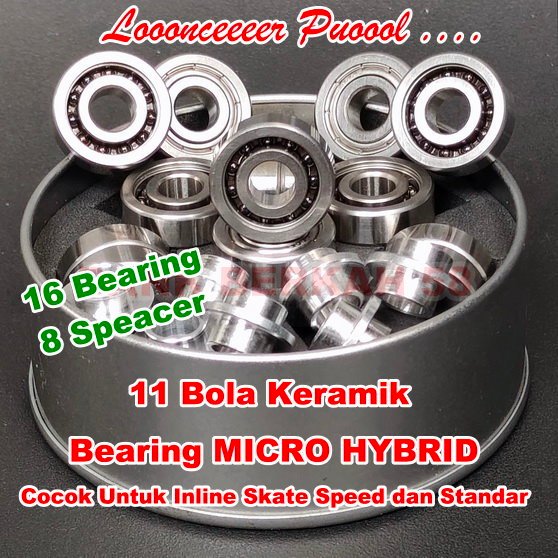 Bearing 608 Hybrid 11 Ball MICRO Inline Skate Sepatu roda LONCEEER
