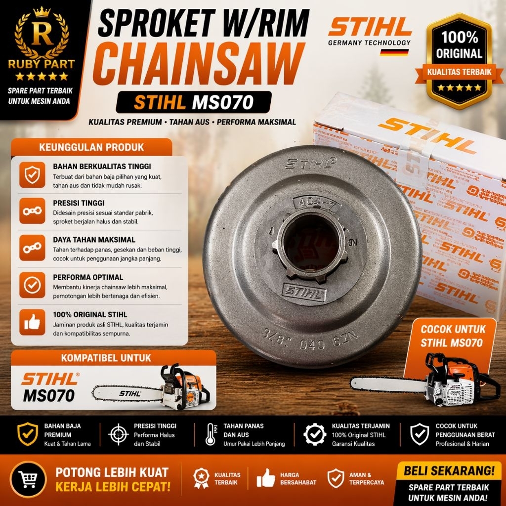 Stihl Sproket W/Rim Chainsaw Ms070 Ori