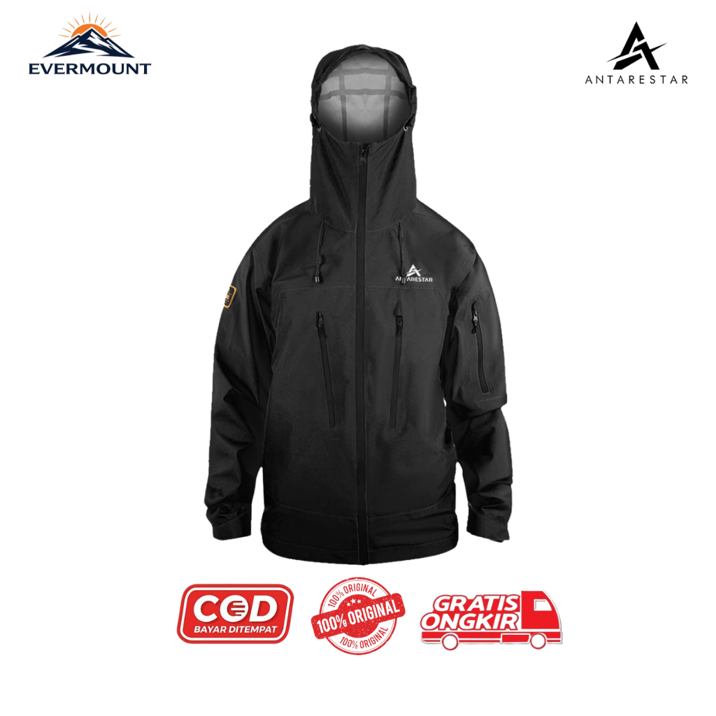 ANTARESTAR Jacket Outdoor - GORPCORE MANDALA Hitam - Jacket Gunung/Outdoor/Waterproof