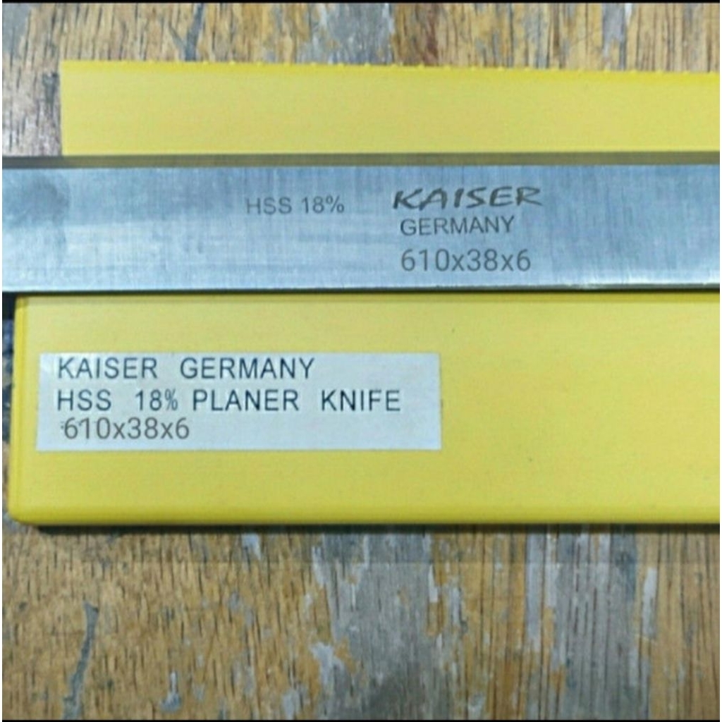kaiser Germany HSS 18% planer knife 610x38x6mm pisau planer pisau serut kayu HSS 61 cm / 610mm
