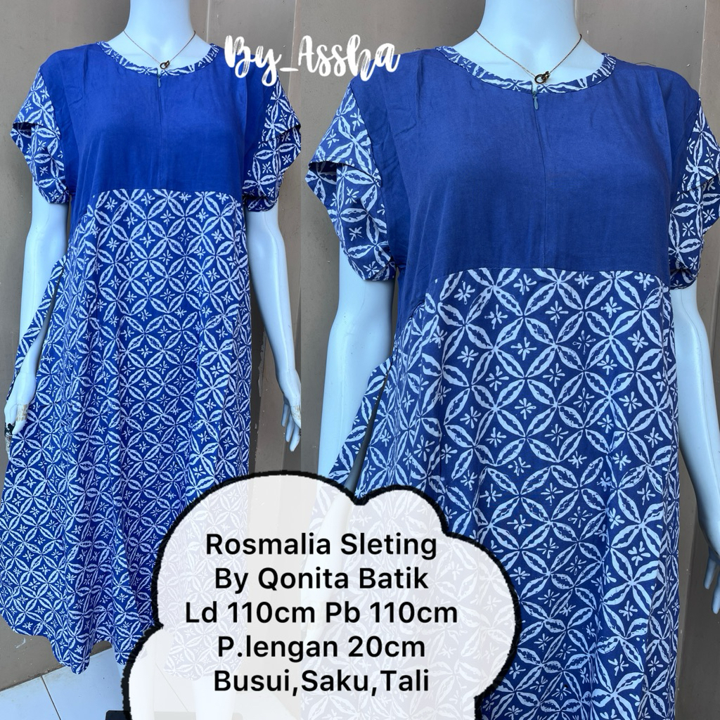 Qonita Daster Batik Pekalongan Rosmalia Sleting