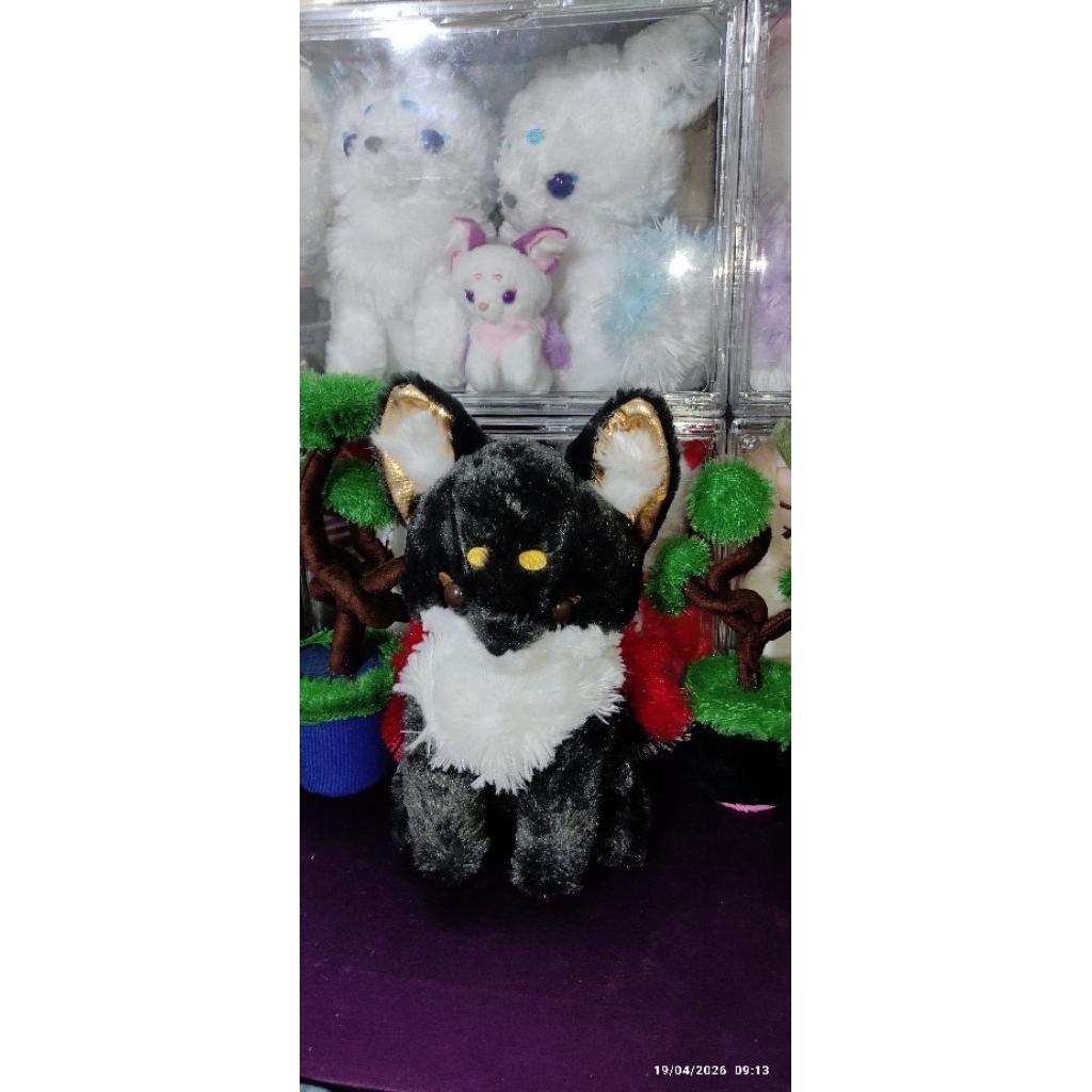 boneka rubah gumiho amuse black medium size plush