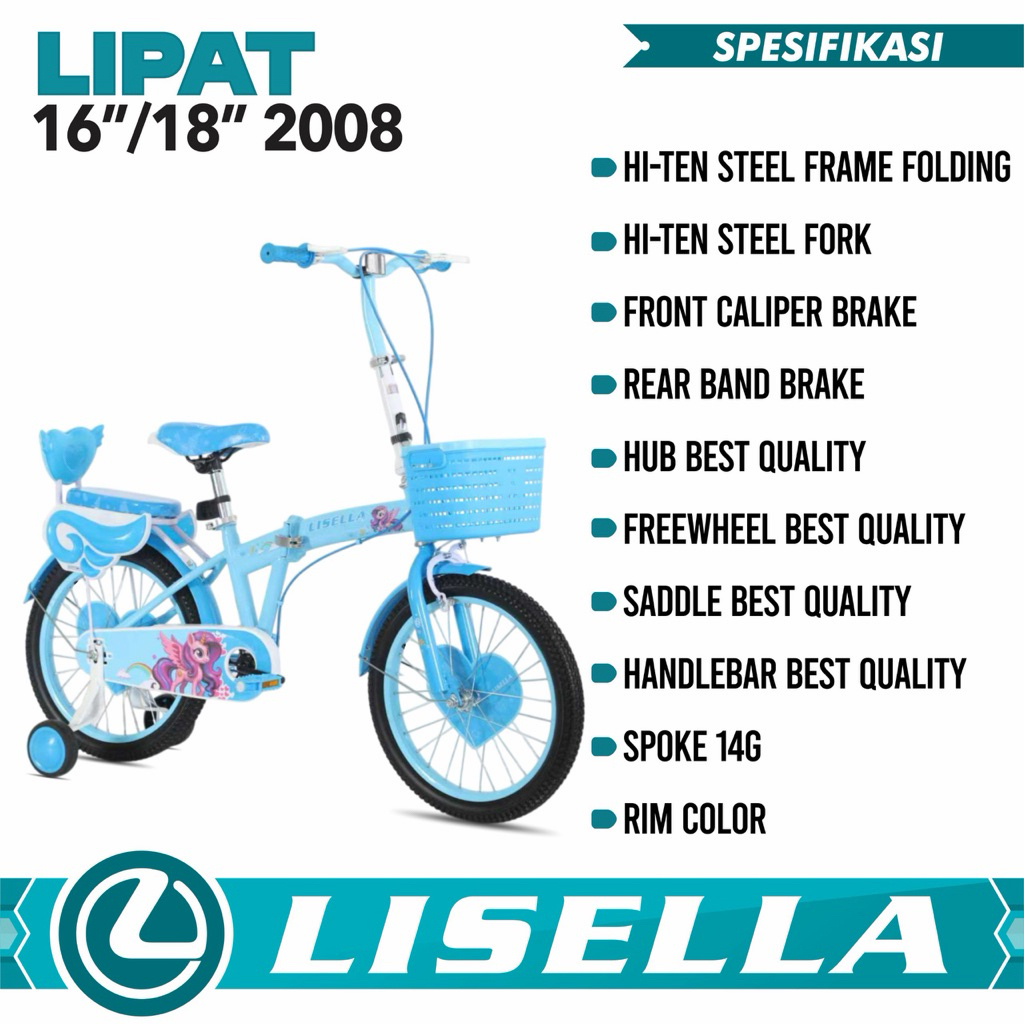 Lisella 2008 Sepeda Lipat Anak Folding Bike 16inch dan 18inch