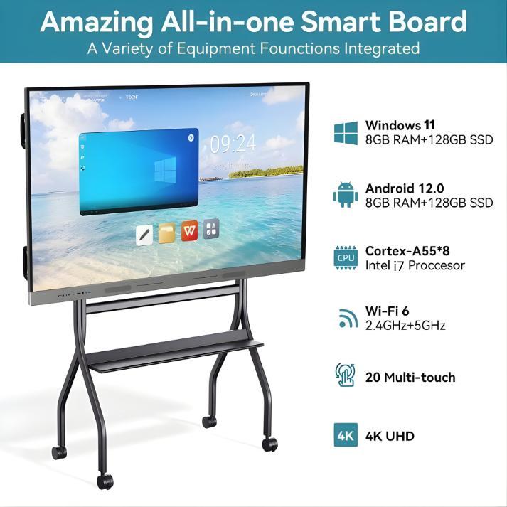 TV INTERAKTIF FLAT PANEL 4K UHD - Smart Board Interactive TV 75/86/98 inch 4K UHD Include Standing/B
