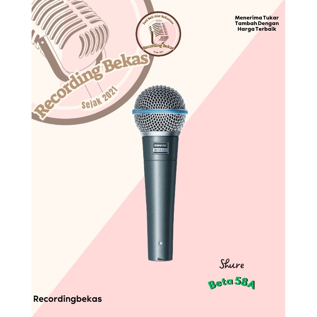 Mic Dynamic Shure Beta 58a Original Beta58a